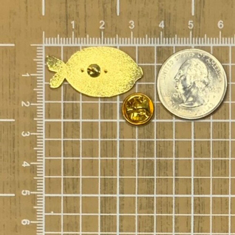 NEW! Easy Peasy Lemon Squeezy Enamel Pin Brooch Yellow Fun! Sassy - Picture 6 of 7